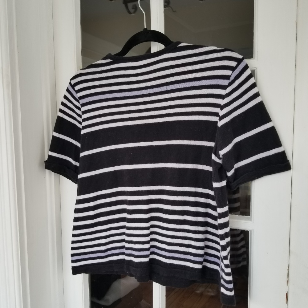 Anthropologie - Striped Shortsleeve Sweater - Picture 5 of 6